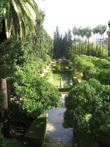 Vista a los jardines desde el Alcázar de Sevilla. Autor John Picken de Flickr.